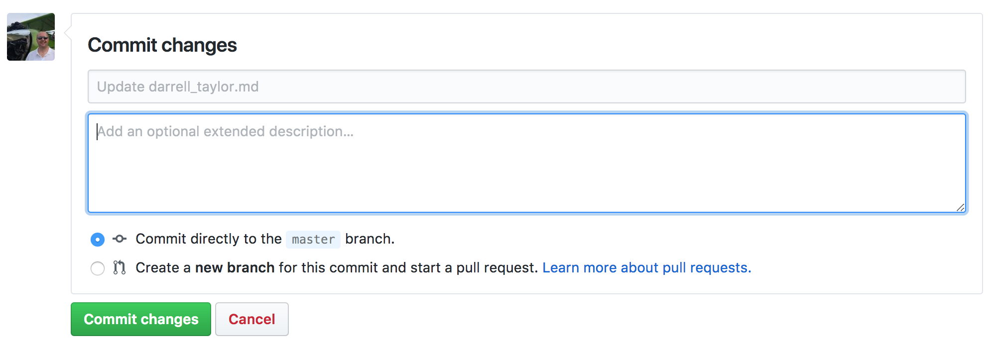 Commit changes